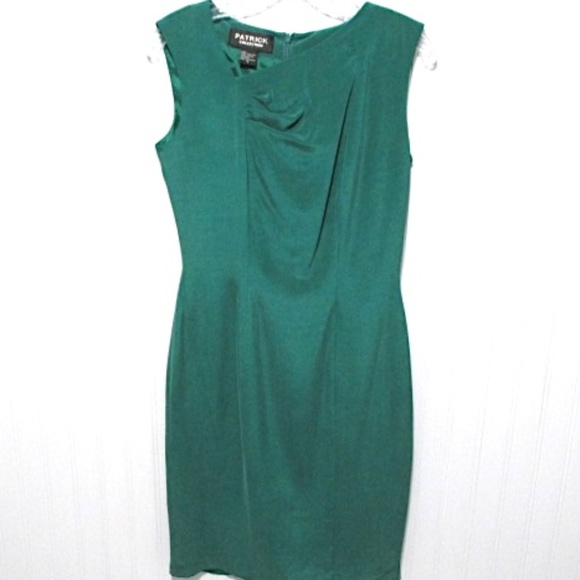 Patrick Collection Dresses & Skirts - VTG Asymmetrical Teal Silk Dress NWOT, Size 4
